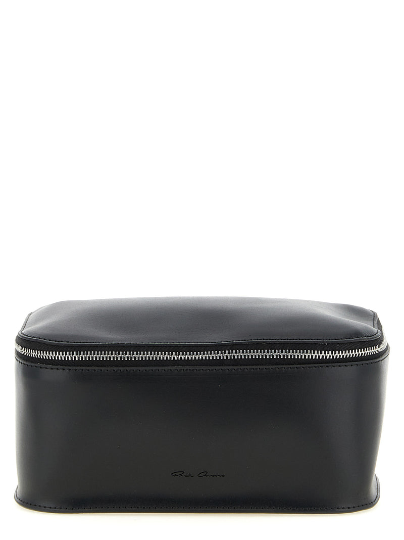 Rick Owens Black Calfskin Airpod Holder - Minimalist Luxury