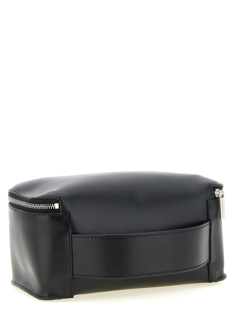 Rick Owens Black Calfskin Airpod Holder - Minimalist Luxury