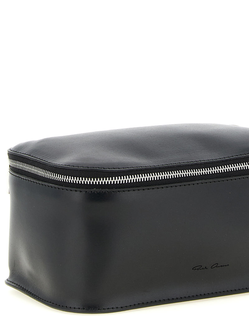 Rick Owens Black Calfskin Airpod Holder - Minimalist Luxury