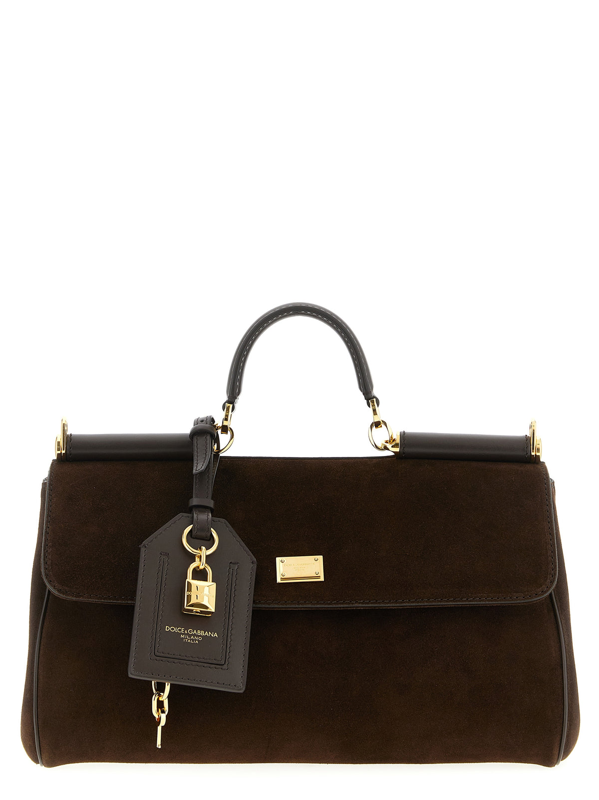 Dolce & Gabbana My Sicily Brown Calfskin Handbag