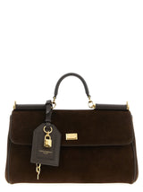 Dolce & Gabbana My Sicily Brown Calfskin Handbag