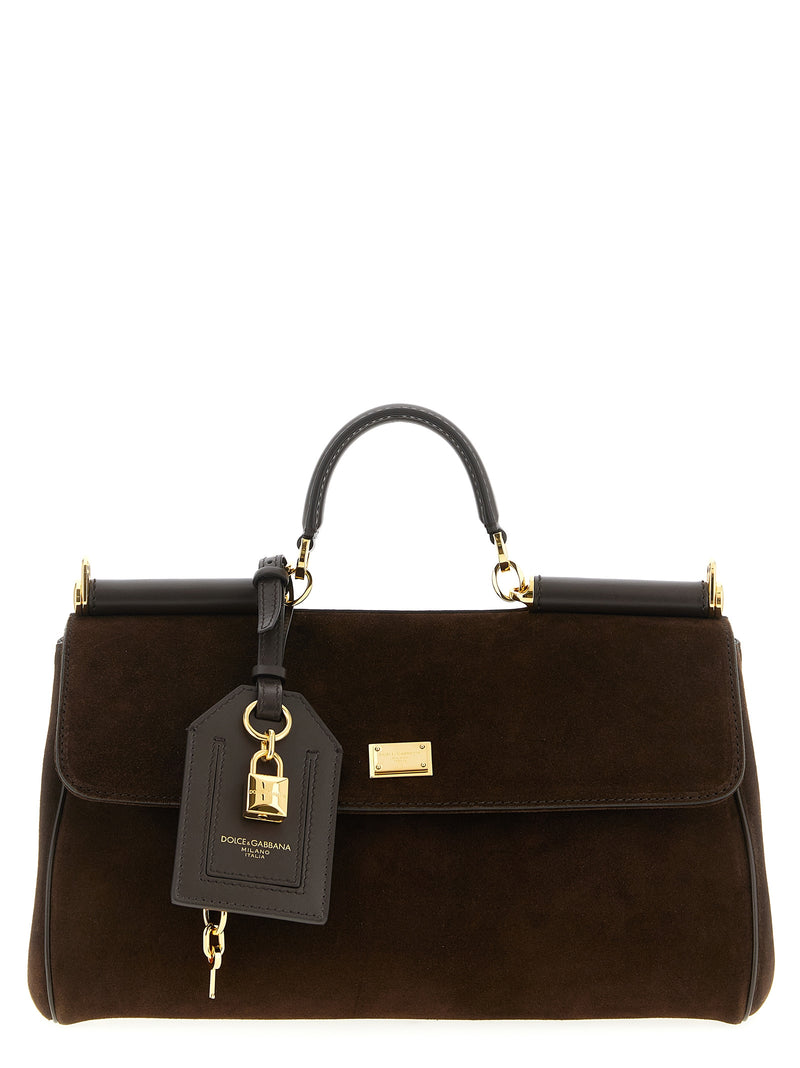 Dolce & Gabbana My Sicily Brown Calfskin Handbag
