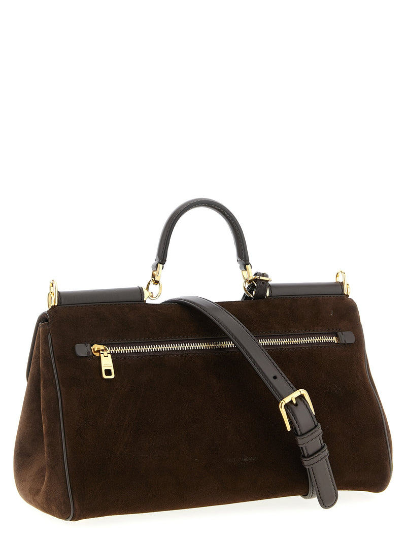Dolce & Gabbana My Sicily Brown Calfskin Handbag