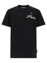 Philipp Plein Black Cotton T-Shirt