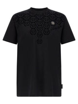 Philipp Plein Black Cotton T-Shirt