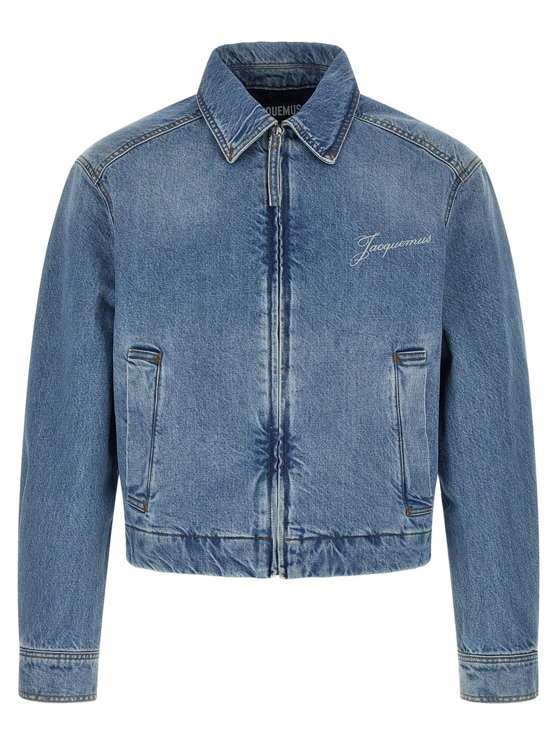 Jacquemus Blue Cotton Denim Jacket - La Veste De-Nîmes Canevas