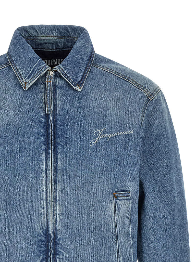 Jacquemus Blue Cotton Denim Jacket - La Veste De-Nîmes Canevas