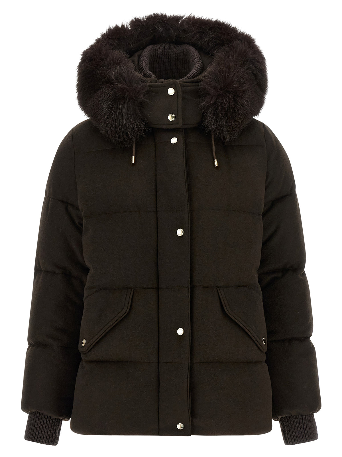 MooRER Brown Wool Full-Length Jacket