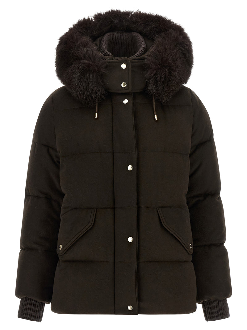 MooRER Attica Brown Wool Full-Length Jacket