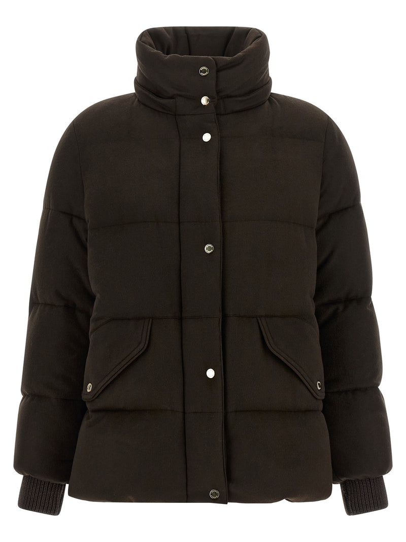 MooRER Attica Brown Wool Full-Length Jacket