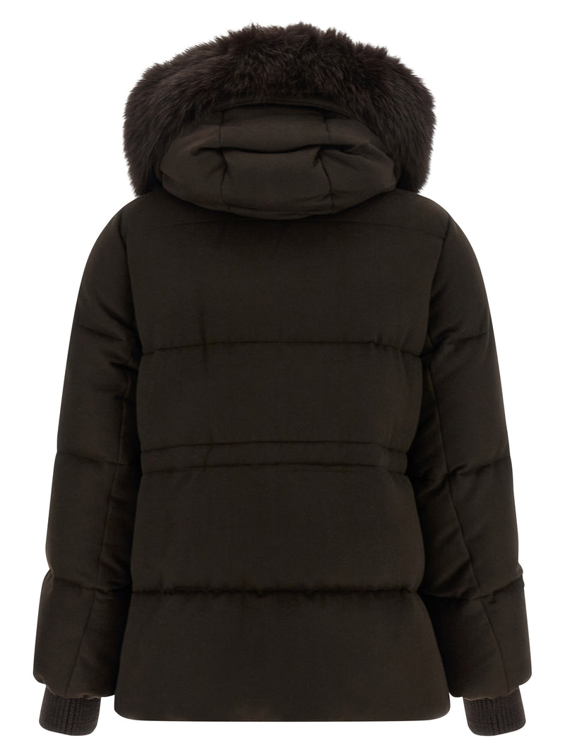 MooRER Attica Brown Wool Full-Length Jacket