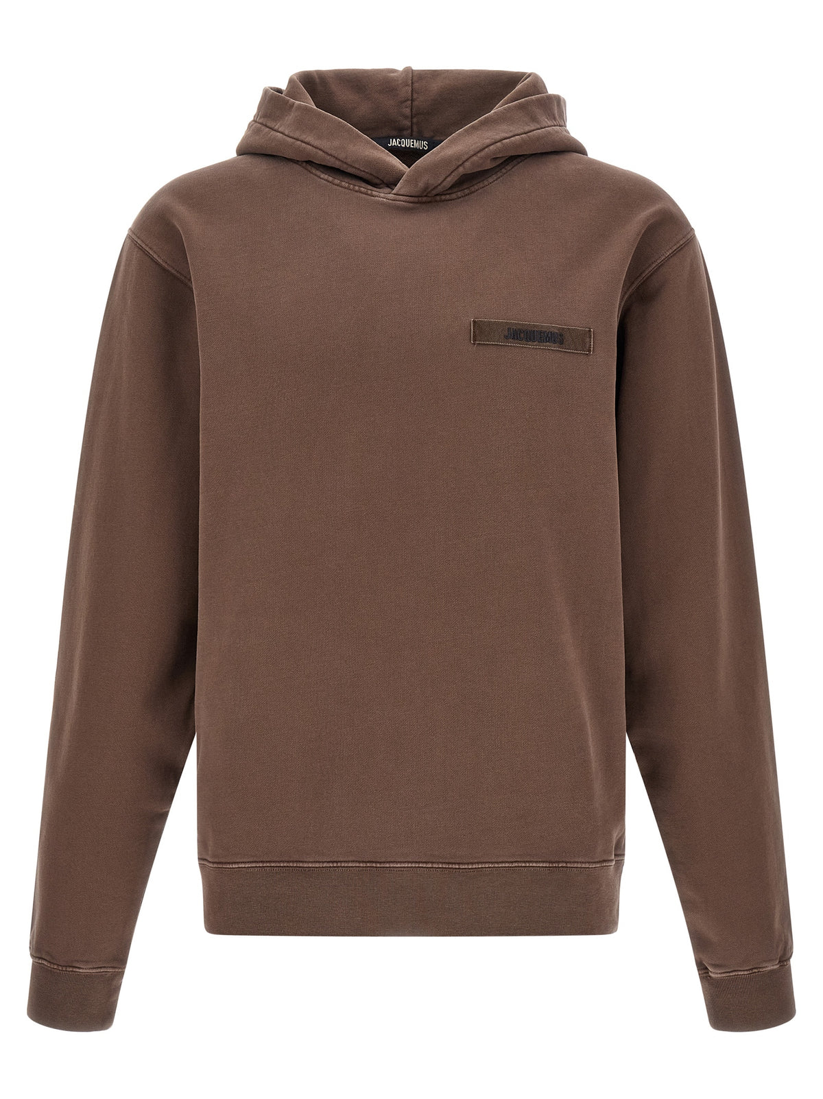 Jacquemus Le Hoodie Gros-Grain Brown Cotton Sweatshirt
