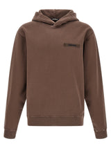 Jacquemus Le Hoodie Gros-Grain Brown Cotton Sweatshirt
