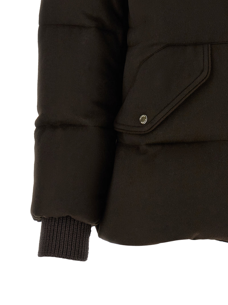 MooRER Attica Brown Wool Full-Length Jacket