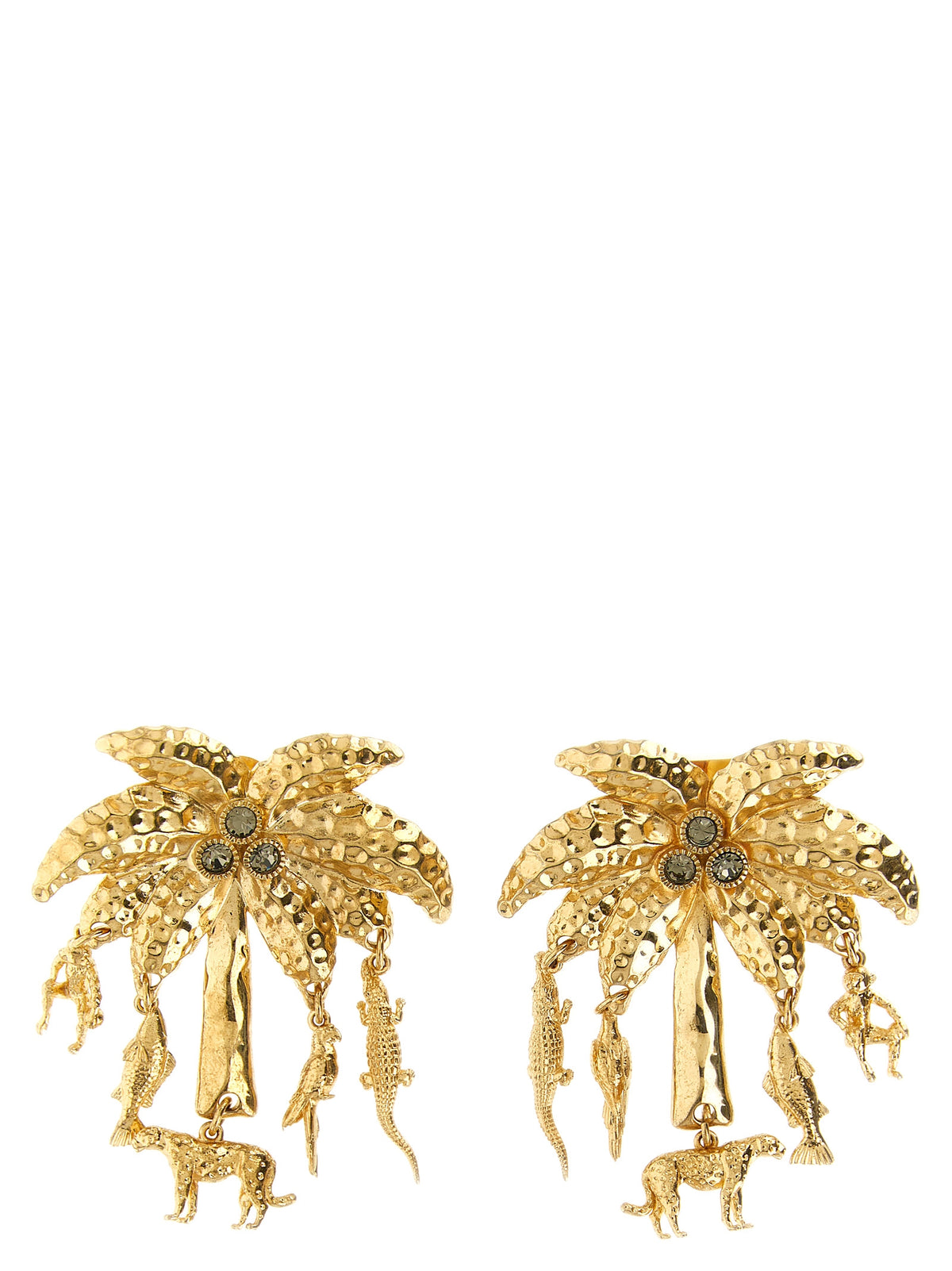 Jacquemus Les Boucles Palmier Gold Brass Earrings