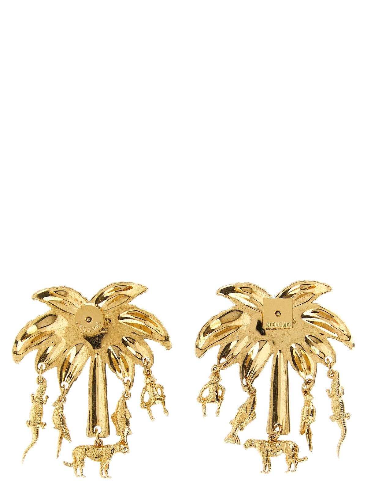 Jacquemus Les Boucles Palmier Gold Brass Earrings