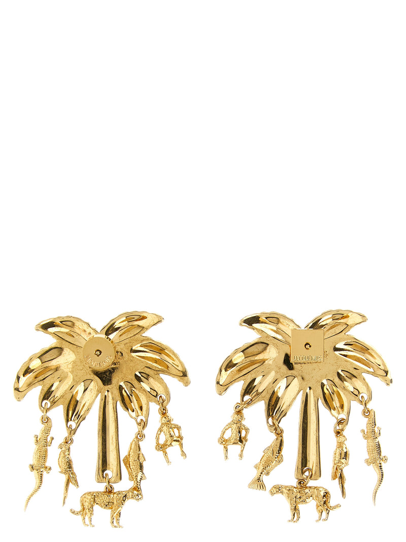Jacquemus Gold Brass Earrings - Les Boucles Palmier