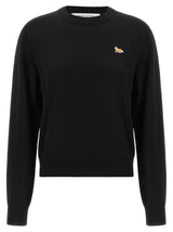 Maison Kitsuné Black Wool Cardigan - Effortless Sophistication