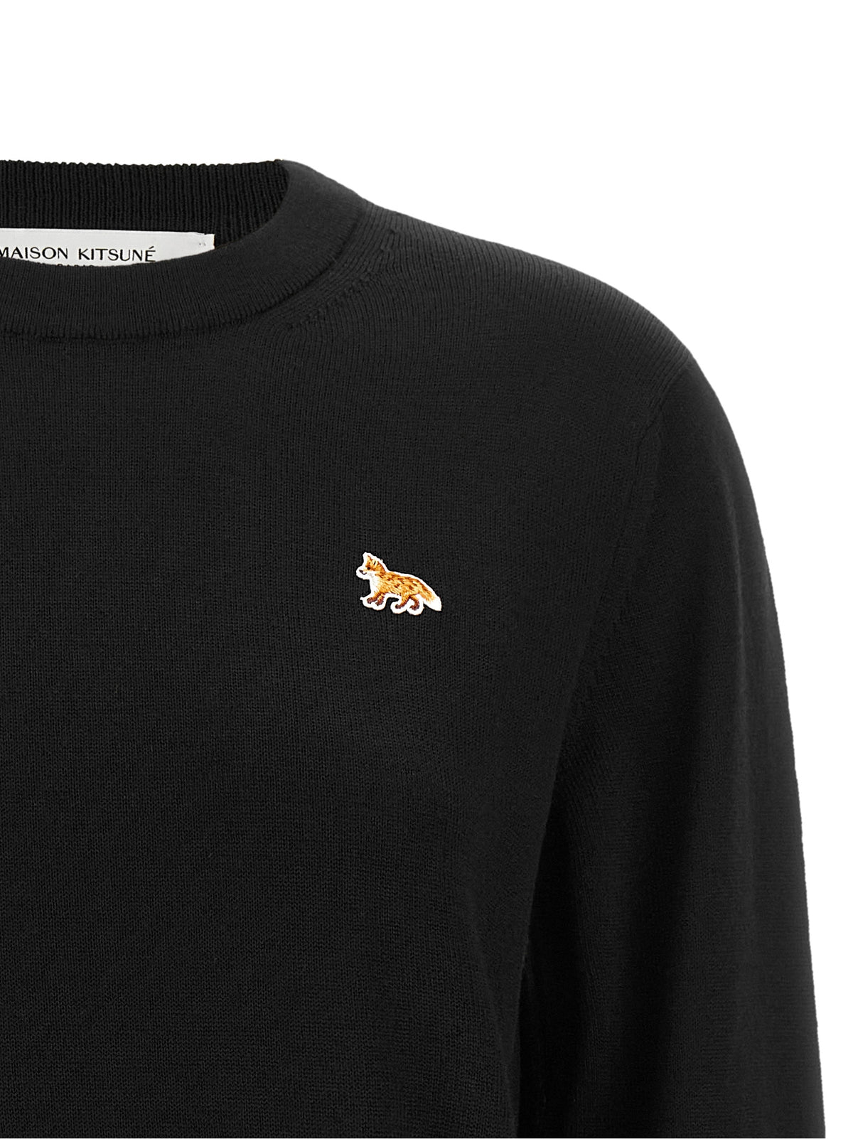 Maison Kitsuné Black Wool Cardigan - Effortless Sophistication