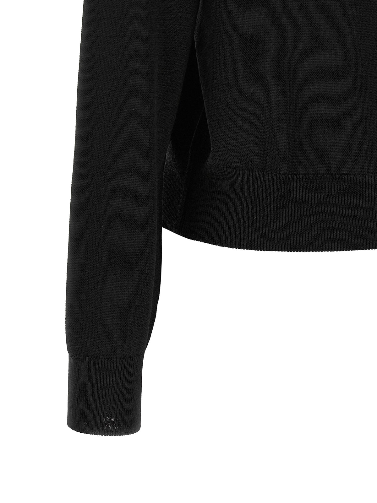 Maison Kitsuné Black Wool Cardigan - Effortless Sophistication