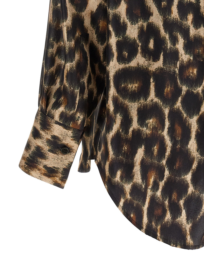 Alberto Biani Brown Silk Blouse - Elegant Everyday Wear