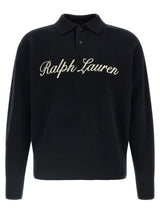 Polo Ralph Lauren Black Wool Polo Shirt