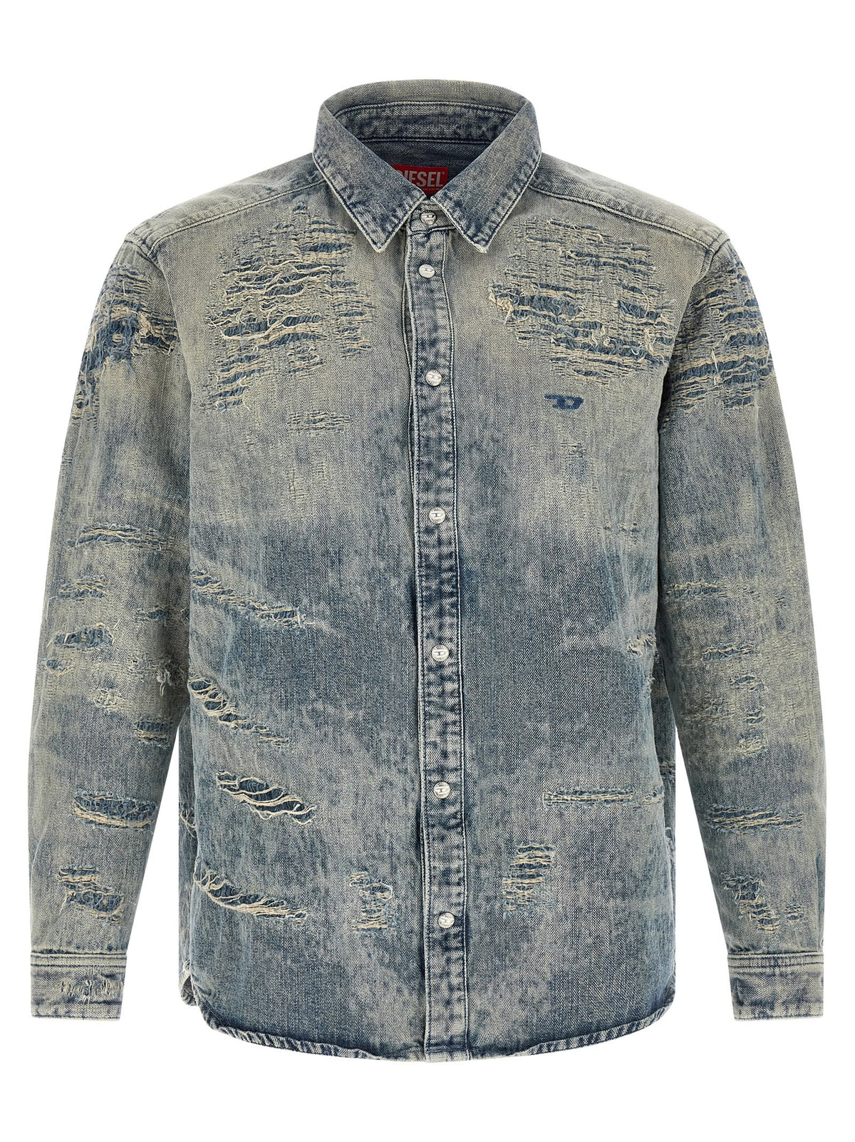 Diesel D-Simply Blue Cotton Blouse for Men