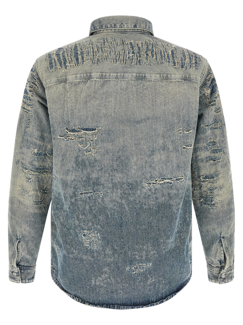 Diesel D-Simply Blue Cotton Blouse for Men