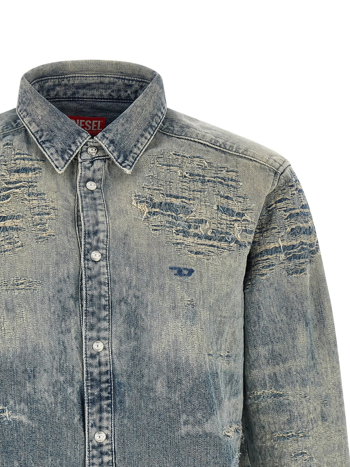 Diesel D-Simply Blue Cotton Blouse for Men