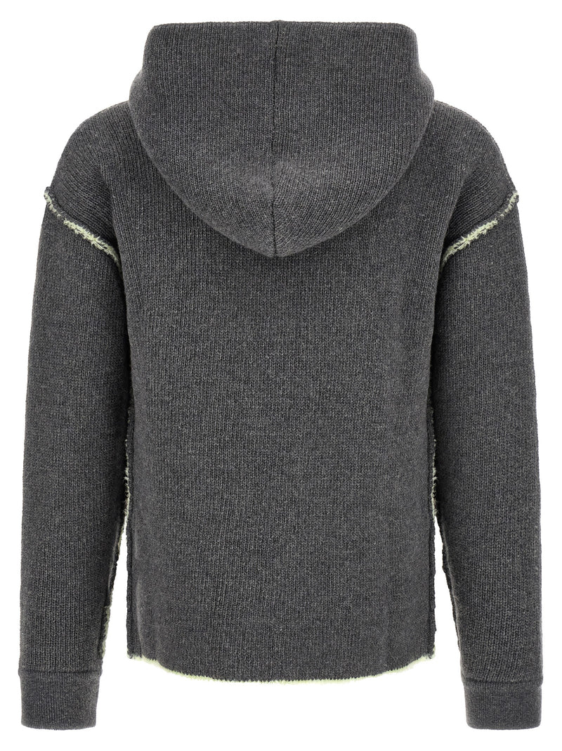Diesel K-Boubby Gray Wool Hoodie for Men