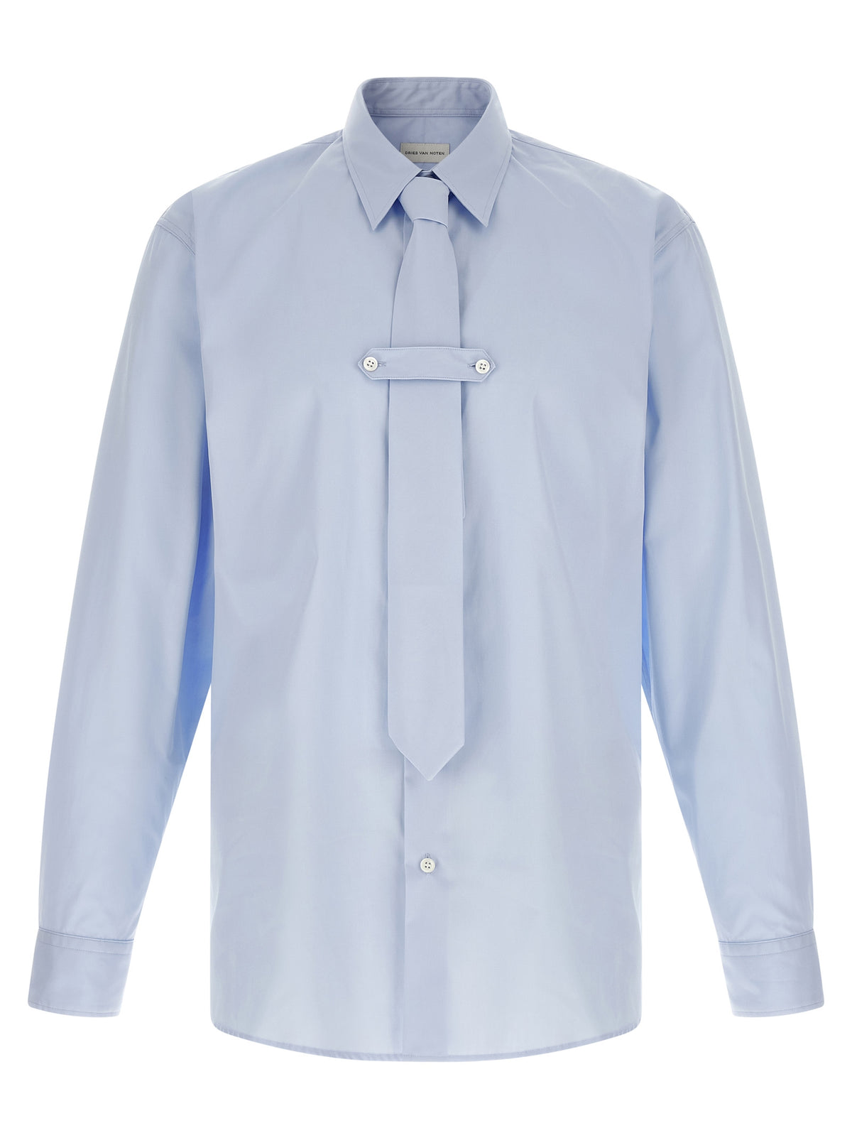 Dries Van Noten Cilian Blue Cotton Blouse for Men