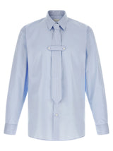 Dries Van Noten Cilian Blue Cotton Blouse for Men