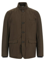 Herno Brown Polyester Full-Length Jacket - Elegant Outerwear