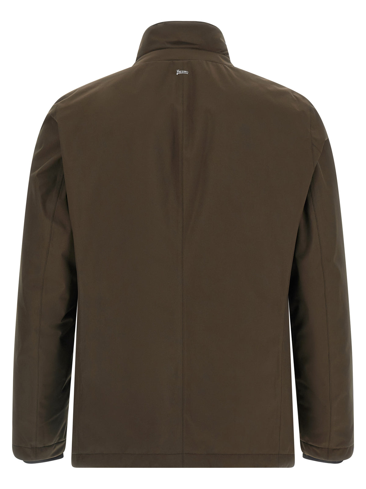 Herno Brown Polyester Full-Length Jacket - Elegant Outerwear