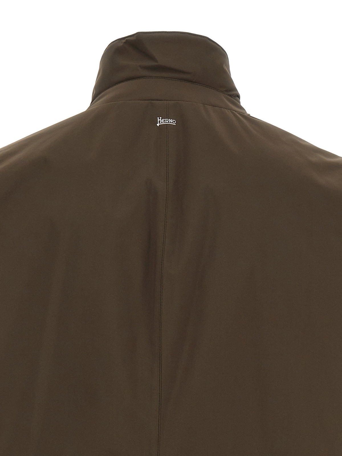 Herno Brown Polyester Full-Length Jacket - Elegant Outerwear