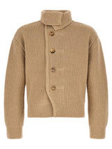 Dries Van Noten Beige Wool Cardigan