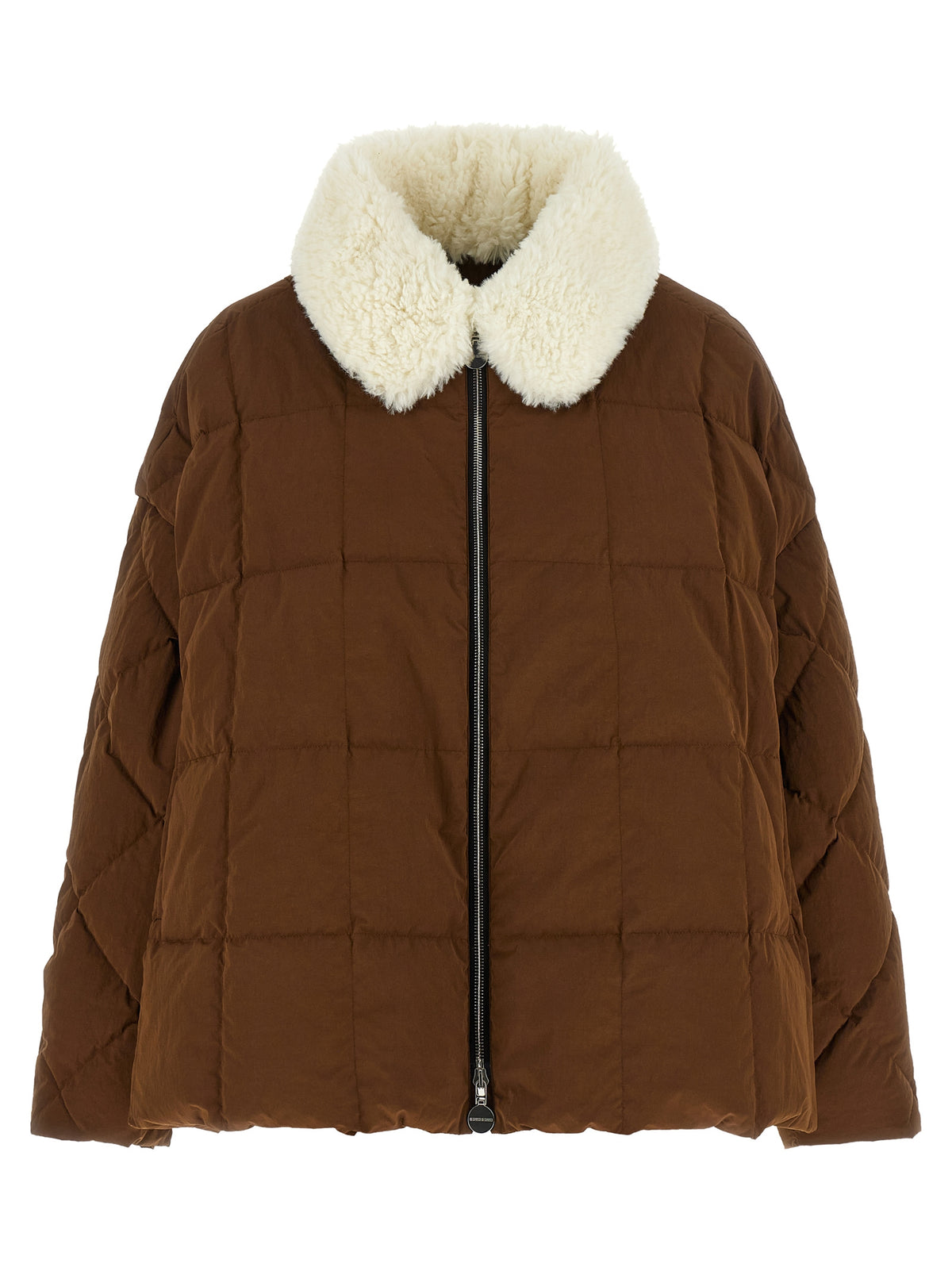IENKI IENKI 'Arco' Brown Polyester Full-Length Jacket