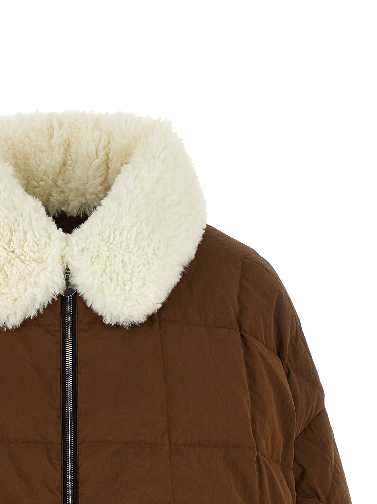 IENKI IENKI 'Arco' Brown Polyester Full-Length Jacket