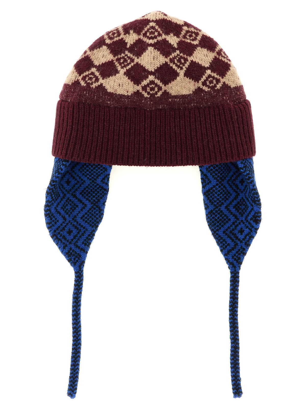 Dries Van Noten Marvin Bordeaux Wool Ear Muffs