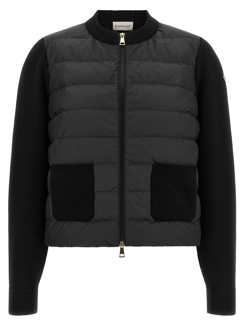 Moncler Black Polyester Cardigan - Women's Fashion