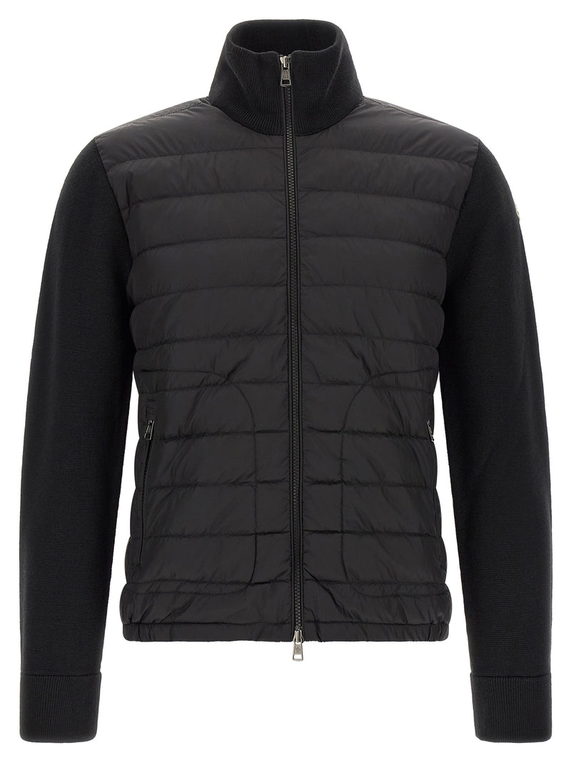 Moncler Black Polyamide Cardigan for Men