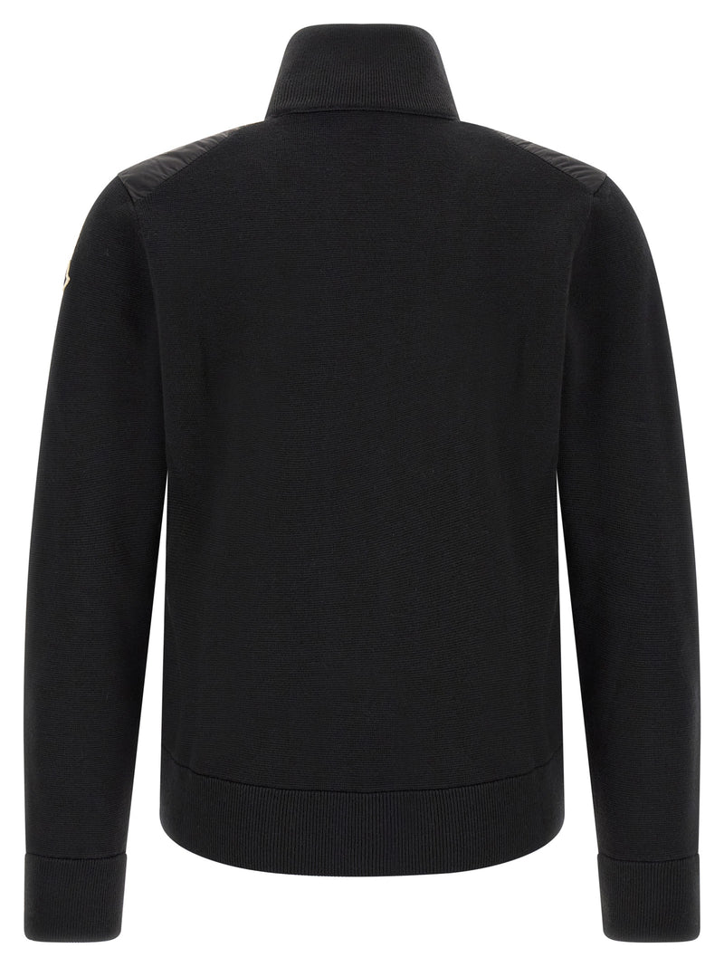 Moncler Black Polyamide Cardigan for Men