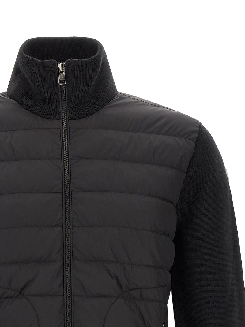 Moncler Black Polyamide Cardigan for Men