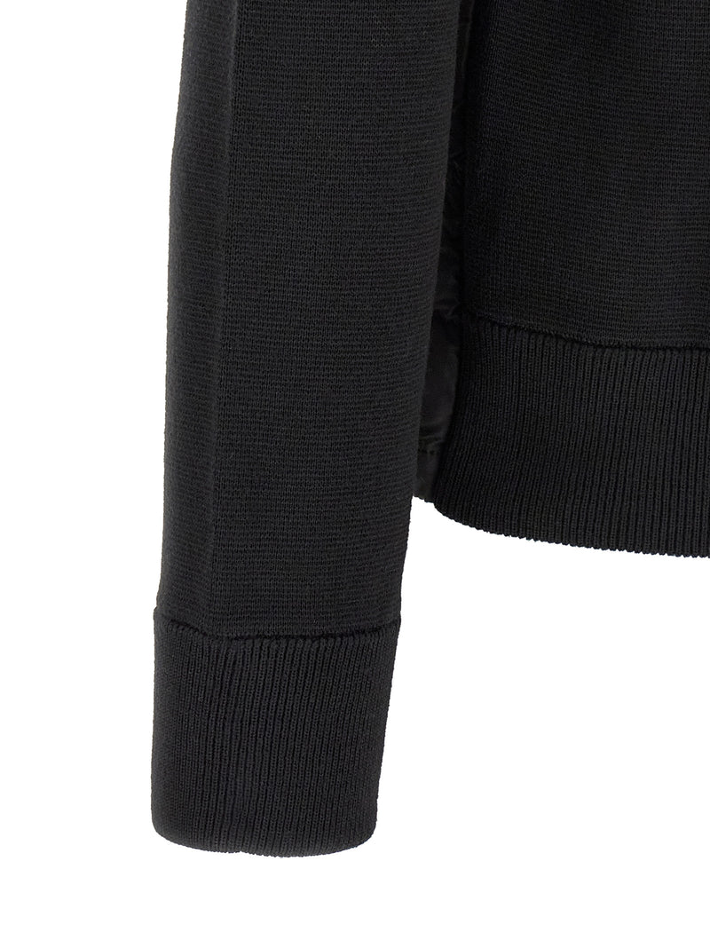Moncler Black Polyamide Cardigan for Men