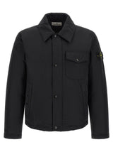Stone Island Black Polyester Jacket - Modern Outerwear