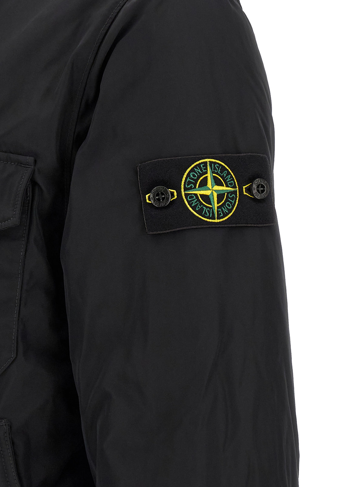Stone Island Black Polyester Jacket - Modern Outerwear