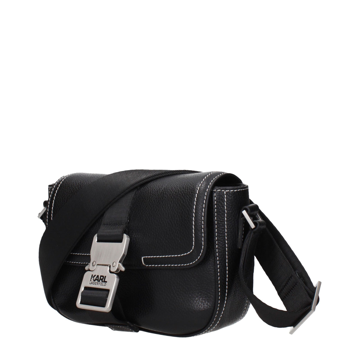Karl Lagerfeld Black Leather Crossbody Bag - Stylish & Versatile