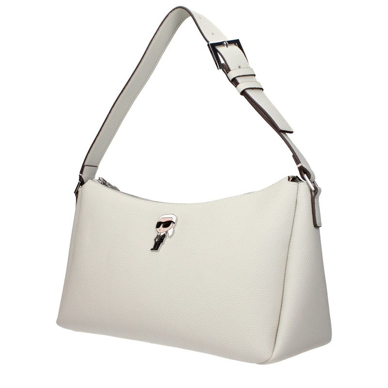 Sac à bandoulière en cuir gris Karl Lagerfeld
