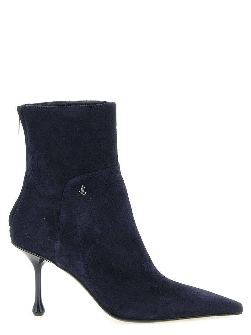 Jimmy Choo Cycas Blue Leather Ankle Boots