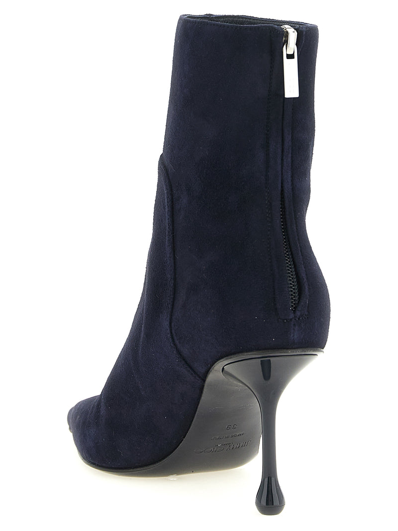 Jimmy Choo Cycas Blue Leather Ankle Boots